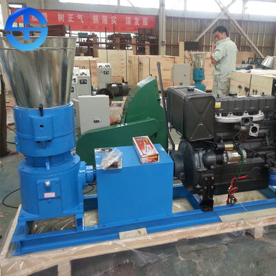 Van het diesel Elektrische 300mm Vlakke de Korrelmachine Matrijzen400kg/h Gras